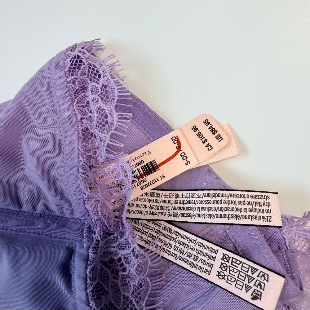 Victoria’s Secret Lavender Floral Lace Women's Intimate Bra Corset New - Picture 4 of 4